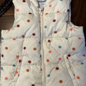 Old Navy Cream Vest with Star Accents